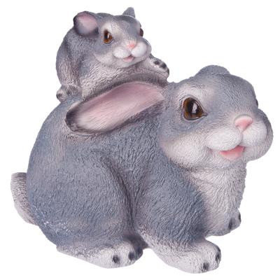 Фигура декоративная садовая Заяц с зайчонком, L21,5W13H18 см, 123370/F368