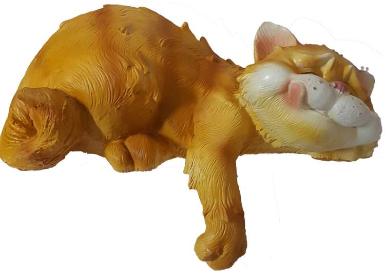 Садовая фигура Спящий Кот, L25 W12 H9 см, 713437/F690