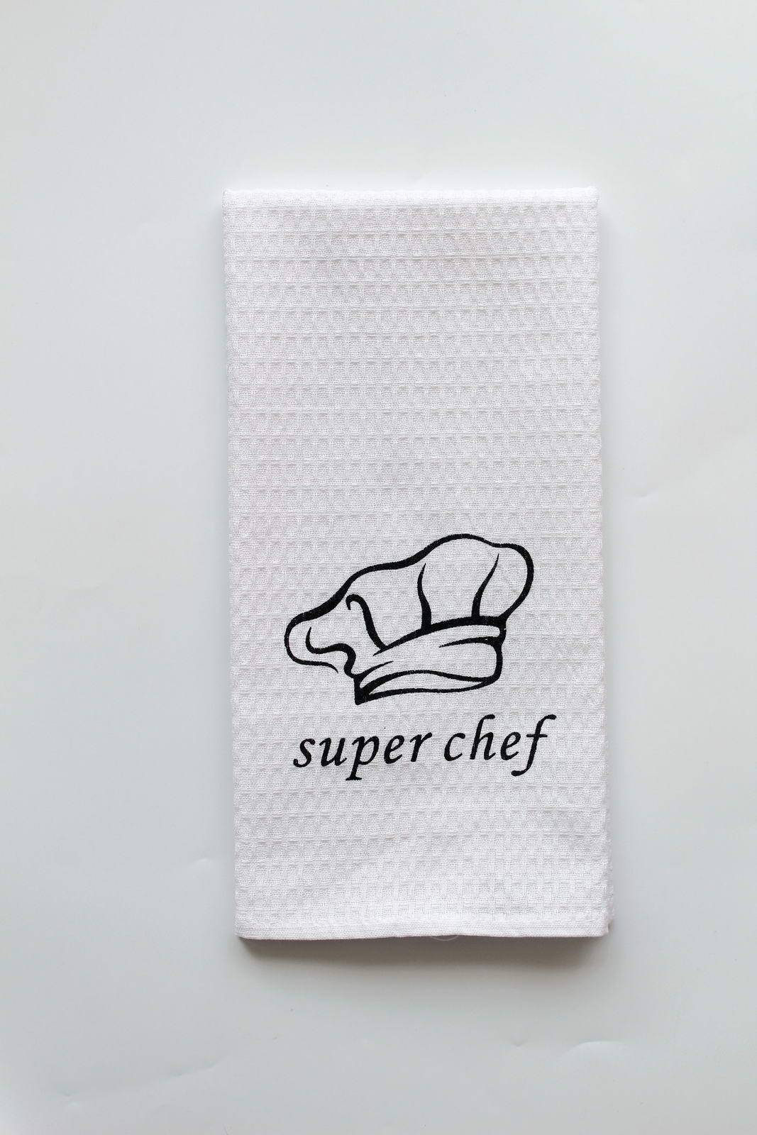 Набор для кухни из прихватки варежки и полотенца Chef (черный)