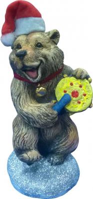 Фигура "Медведь с бубном новогодний" Ф087