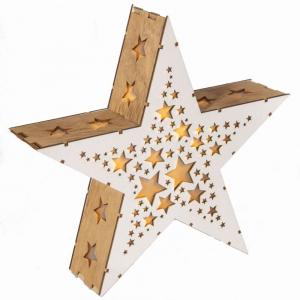 Фигурка декоративная  с подсветкой "Звезда", 26.5x6.5 см (батарейки 2хААА) 256903